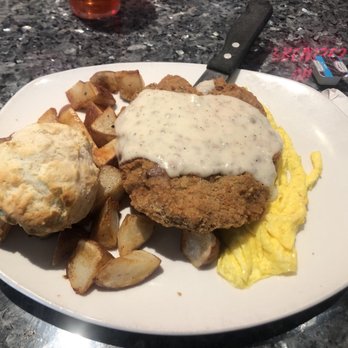 Silver Diner - Country Fried Steak breakfast platter - Diners Near Me - Springfield, Virginia Silver Diner - Country Fried Steak breakfast platter - Diners Near Me - Springfield, Virginia