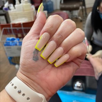TL Nails Spa - Powder with neon by Dylan - Nail Salons Near Me - Lawndale, California TL Nails Spa - Powder with neon by Dylan - Nail Salons Near Me - Lawndale, California