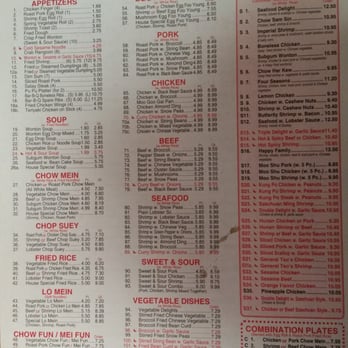 Ming Wok Li - Shot of the front of their menu. - Chinese Near Me - Saugerties, New York