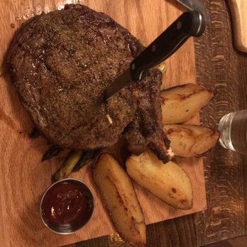 George Martin's Grillfire - 20 ounce Cowboy and fries - Steakhouses Near Me - Hanover, Maryland