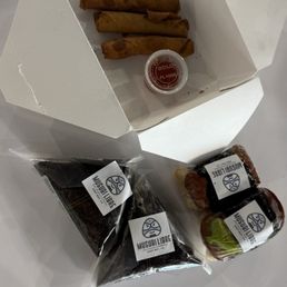 Fried Chicken Lumpia (1ct), onigiri, musubi Fried Chicken Lumpia (1ct), onigiri, musubi