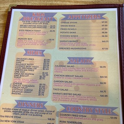 Menu photo 2 Maria's Cafe Bistro Ottawa, IL