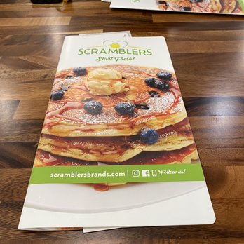 Scramblers Restaurant - Table top & menu - Breakfast & Brunch Near Me - Jacksonville, Florida
