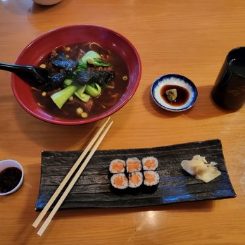 Gen Sushi & Hibachi - Spicy Beef Noodle Soup and Salmon Roll - Sushi Bars Near Me - Montvale, New Jersey Gen Sushi & Hibachi - Spicy Beef Noodle Soup and Salmon Roll - Sushi Bars Near Me - Montvale, New Jersey