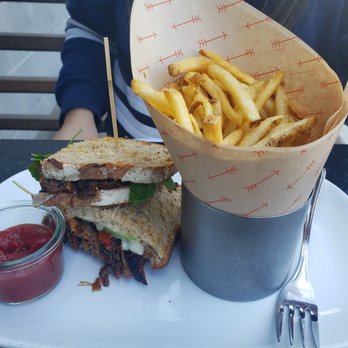 Saint & Second - Mushroom and Short Rib Melt ($18) - New American Near Me - Long Beach, California Saint & Second - Mushroom and Short Rib Melt ($18) - New American Near Me - Long Beach, California
