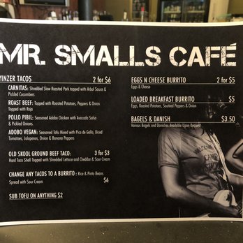 Mr Smalls Café - Yinzer Tacos, burritos, etcétera. - Cafes Near Me - Millvale, Pennsylvania Mr Smalls Café - Yinzer Tacos, burritos, etcétera. - Cafes Near Me - Millvale, Pennsylvania