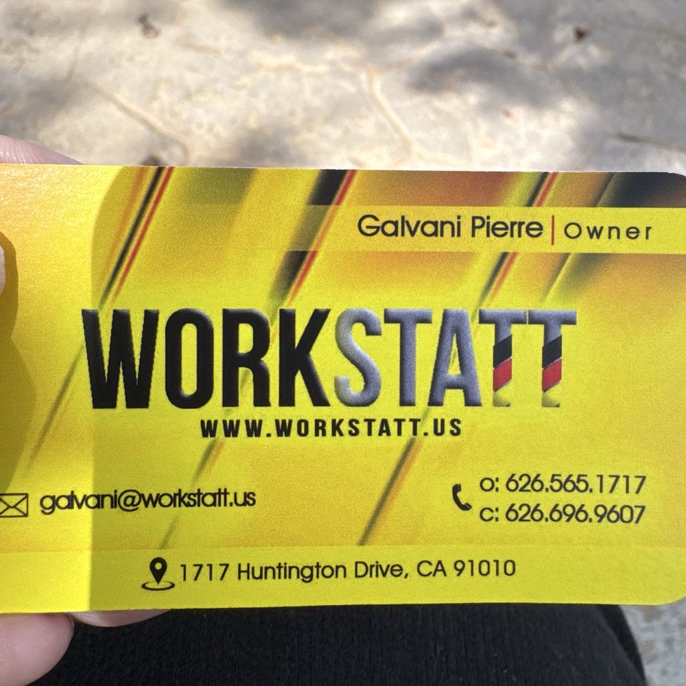 Workstatt - Business card - Auto Repair Near Me - Duarte, California Workstatt - Business card - Auto Repair Near Me - Duarte, California