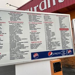 Drive thru menu