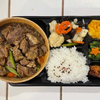 Orange Square - Beef stew bento box - Taiwanese Near Me - Santa Clara, California Orange Square - Beef stew bento box - Taiwanese Near Me - Santa Clara, California