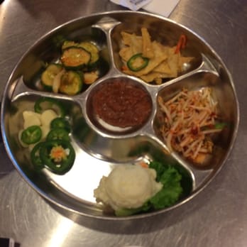 Annangol Restaurant - Side dishes. Sorry for the horrible photo - Korean Near Me - Annandale, Virginia Annangol Restaurant - Side dishes. Sorry for the horrible photo - Korean Near Me - Annandale, Virginia