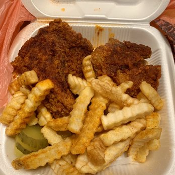 Al's Hot Chicken - Quarter Chicken - Breast and Wing w/ medium spice - Chicken Shop Near Me - Los Angeles, California