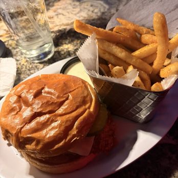 MiMi's Craft Kitchen - Hot honey chicken sandwich and fries - American Near Me - Chicago, Illinois