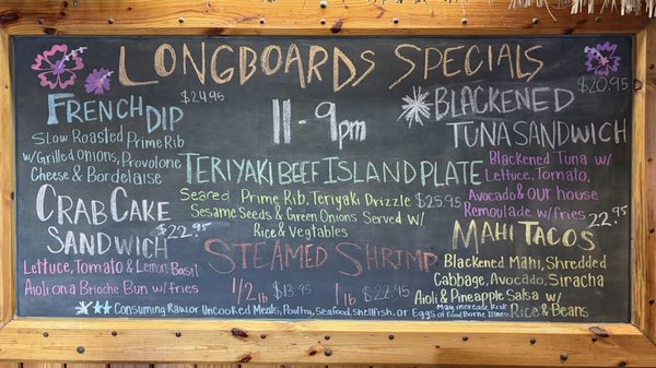 Menu photo 1 Longboards East Beach Norfolk, VA Menu photo 1 Longboards East Beach Norfolk, VA
