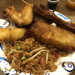 Pu Pu, pork fried rice and steamed vegetable dumplings Pu Pu, pork fried rice and steamed vegetable dumplings