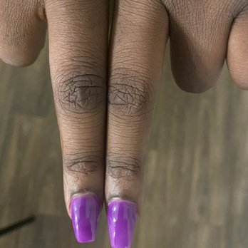 TJ's Nails - She also did not buff out ect. My nails - Nail Salons Near Me - Greensboro, North Carolina