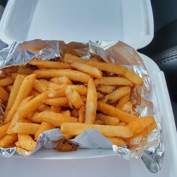 Jungle Burger Bros - Seasond fries. Tasty,,, they was in box for few minutes sweated due to they were hot. I'll just ask for lil more crisp on fries. - Cheesesteaks Near Me - Memphis, Tennessee
