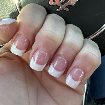 T&T Nails Spa - Pink and white acrylic on top of nails gel finish - Nail Salons Near Me - Braselton, Georgia T&T Nails Spa - Pink and white acrylic on top of nails gel finish - Nail Salons Near Me - Braselton, Georgia
