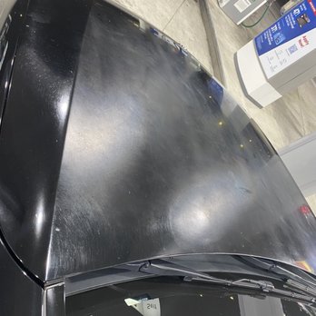 Chevron - Damaged car hood - Gas Stations Near Me - Chatsworth, California
