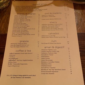 Foreign Cinema - Menu - Breakfast & Brunch Near Me - San Francisco, California