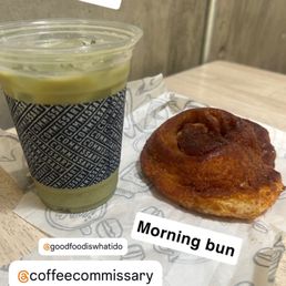 Matcha latte Morning bun Matcha latte Morning bun