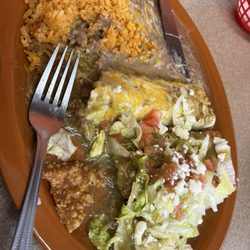 Mi Lindo Jalisco - The medium combo with mini pork burrito and crispy Crispy relleno