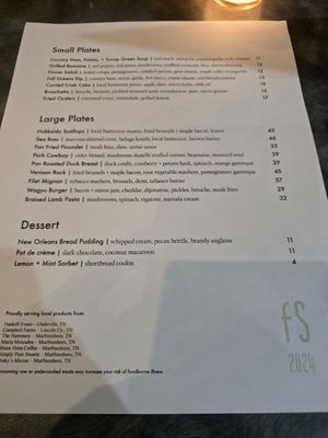 Menu photo 3 Five Senses Murfreesboro, TN