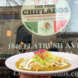 Exterior outside entrance of Los Tres Chiflados - Brooklyn, New York Exterior outside entrance of Los Tres Chiflados - Brooklyn, New York