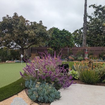 Eco Minded Solutions - Concrete pad & pathway to putting green and backyard - Landscape Architects or Designers Near Me - San Diego, California