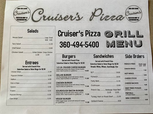 Menu photo 3 Cruisers Pizza Packwood, WA Menu photo 3 Cruisers Pizza Packwood, WA