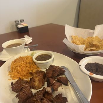 La Sombra Cantina - Chicharrones fried to perfection!! Great rice ... bean soup is the best - Mexican Near Me - Richardson, Texas La Sombra Cantina - Chicharrones fried to perfection!! Great rice ... bean soup is the best - Mexican Near Me - Richardson, Texas