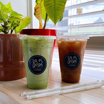 18.5 Gram Coffee - Iced Matcha Latte and Iced House Coffee - Coffee & Tea Near Me - Flushing, New York