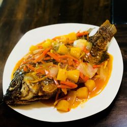 Manila Sizzling Plate - Sweet and sour tilapia