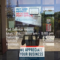 US Post Office - Business hours