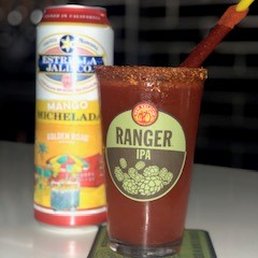a drink and a can