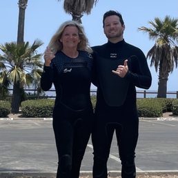My son and me getting ready for our surfing lesson with Thomas of iSurf! My son and me getting ready for our surfing lesson with Thomas of iSurf!