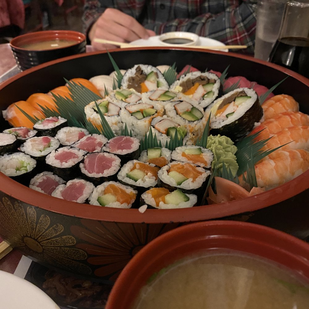 Shiki Restaurant - A Platter Deluxe and miso soups - Japanese Near Me - London, Ontario Shiki Restaurant - A Platter Deluxe and miso soups - Japanese Near Me - London, Ontario