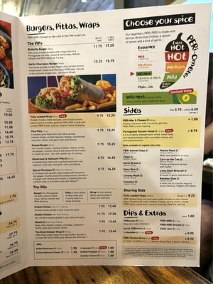 Menu photo 4 Nando's London, XGL Menu photo 4 Nando's London, XGL