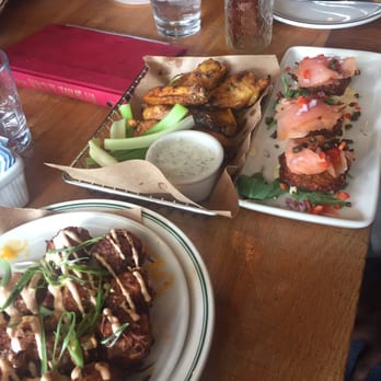 101 Craft Kitchen - Wings are okay. Didn't really have flavor. But tots and salmon cake were great! - New American Near Me - Dublin, Ohio