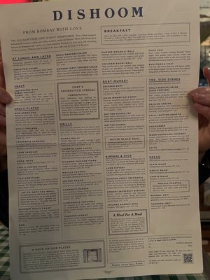 Menu photo 2 Dishoom London, XGL Menu photo 2 Dishoom London, XGL