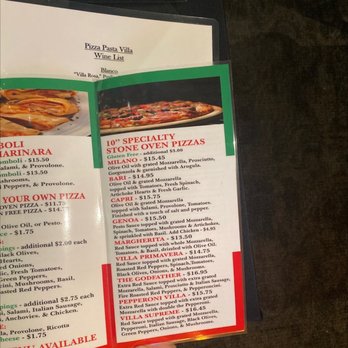 Pizza Pasta Villa - And the other side of the open menu with the pizza options - Pasta Shops Near Me - Denver, Colorado Pizza Pasta Villa - And the other side of the open menu with the pizza options - Pasta Shops Near Me - Denver, Colorado