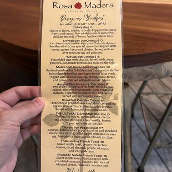 Rosa Madera - Menu - June 2025 - Mexican Near Me - Sacramento, California Rosa Madera - Menu - June 2025 - Mexican Near Me - Sacramento, California