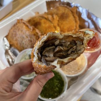 Johnny Pacific - Mushroom empanada was stuffed with so much mushrooms and so flavorful. So so good! - Latin American Near Me - Winnetka, California