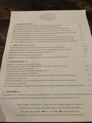 Menu photo 6 Valenti & Co San Anselmo, CA