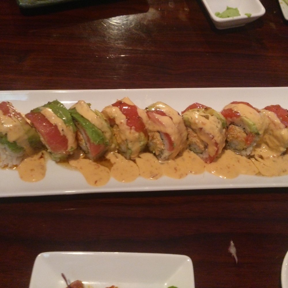 Megu Sushi - Jerry Roll: Fried Tempura batter shrimp & Surimi surrounded by Nori surrounded by Sushi rice. - Japanese Near Me - Simi Valley, California Megu Sushi - Jerry Roll: Fried Tempura batter shrimp & Surimi surrounded by Nori surrounded by Sushi rice. - Japanese Near Me - Simi Valley, California