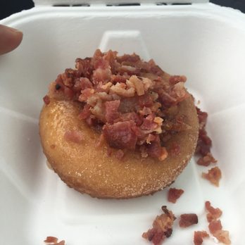Sandy Pony Donuts - Porky Pony (honey glaze, cinnamon sugar, bacon) - Donuts Near Me - Chincoteague Island, Virginia Sandy Pony Donuts - Porky Pony (honey glaze, cinnamon sugar, bacon) - Donuts Near Me - Chincoteague Island, Virginia