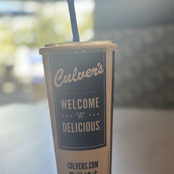 Culver's - a cup of coffee with a straw - Burgers Near Me - Carmel, Indiana