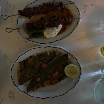 Alisa Wine & Friends - Branzino & wagyu skewer - Greek Near Me - Venice, California Alisa Wine & Friends - Branzino & wagyu skewer - Greek Near Me - Venice, California