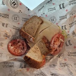 Jimmy John's - This is exactly how the sandwich was, when I opened the wrapper.