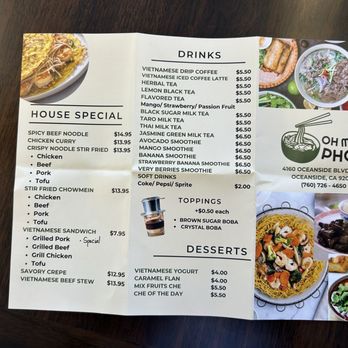 Oh My Pho - Menu - Vietnamese Near Me - Oceanside, California Oh My Pho - Menu - Vietnamese Near Me - Oceanside, California