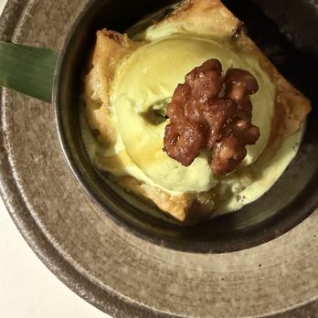 Aburi Sushi - Baileys Salted Caramel Bread Pudding - Sushi Bars Near Me - Houston, Texas